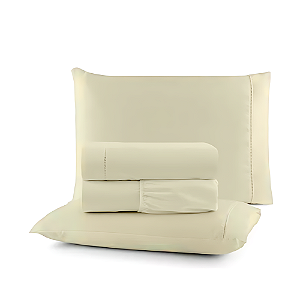 Jogo de lençol Casal Padrão 04 peças 100% Algodão Percal 300 fios Classic - Palha