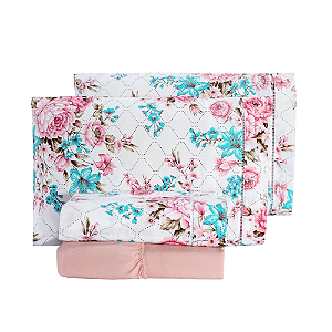 Jogo de lençol King 04 Peças 100% Algodão Percal 180 fios Vivale - Jade