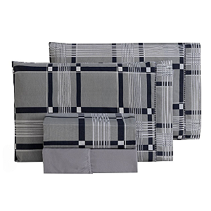 Jogo de lençol King 04 Peças 100% Algodão Percal 180 fios Vivale - Primor