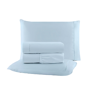 Jogo de lençol King 04 peças 100% Algodão Percal 300 fios Classic - Azul