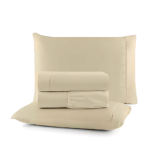 Jogo de lençol King 04 peças 100% Algodão Percal 300 fios Classic - Bege