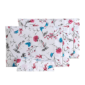 Jogo de lençol Queen 03 Peças 100% Algodão Percal 180 fios Vivale - Jasmin