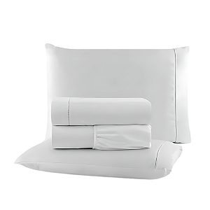 Jogo de lençol Queen 04 peças 100% Algodão Percal 300 fios Classic - Branco