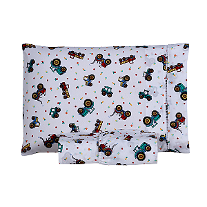 Jogo de lençol Solteiro 02 Peças 100% Algodão Percal 180 fios Kids - Trator