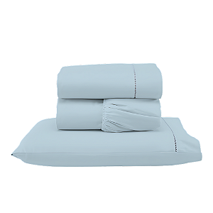 Jogo de lençol Solteiro 03 peças 100% Algodão Percal 300 fios Classic - Azul