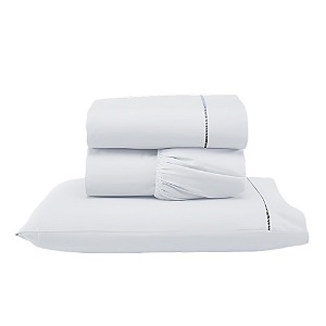 Jogo de lençol Solteiro 03 peças 100% Algodão Percal 300 fios Classic - Branco
