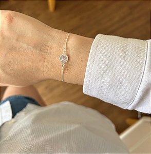 Pulseira Ajustavel  Zircônia Cristal