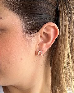 Brinco em Prata Bola Vazado