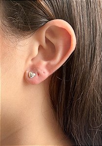 Brinco em Prata Coração