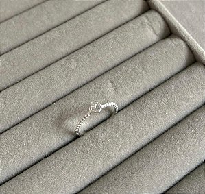 Anel em Prata Coração Vazado