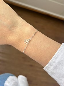 Pulseira em Prata Trevo Vazado
