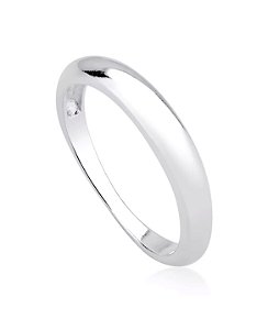 Anel em Prata Liso Abaulado