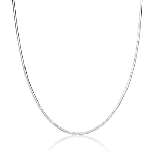 Corrente em Prata Rabo de Rato Quadrada 40cm 1mm