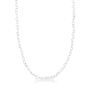 Corrente em Prata Corações 45cm