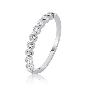 Anel em Prata Cravejado