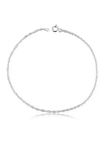 Tornozeleira em Prata Singapura