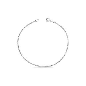 Tornozeleira em Prata Pipoca