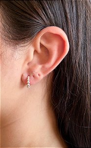 Argola em Prata Esferas Lisas