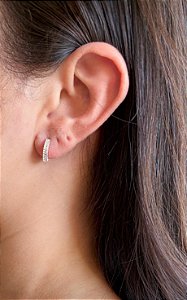 Argola em Prata 925 Vazada