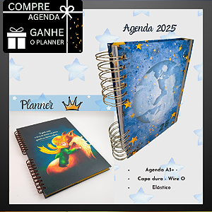 Agenda- Divisórias + 344 págs / Planner Príncipe  96 págs