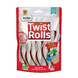 Mordedor Para Cachorro Dentalight Twist Rolls Carne 100 g