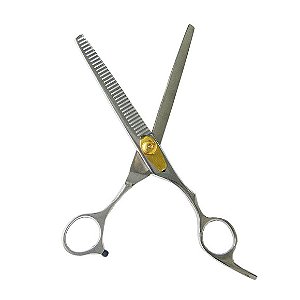 Tesoura Semi Dentada Aço Inoxidavel Savana Pet Único