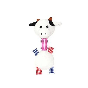 Brinquedo Pelúcia Mordedor Vaca Savana Único