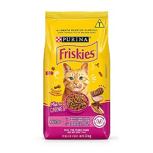 Ração Friskies Gatos Adultos Mix de Carnes 3 kg