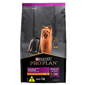 Ração Pro Plan Cães Adultos Exigentes Raças Mini e Pequenas Frango 1 kg