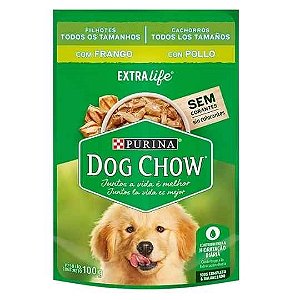 Dog Chow Sache Filhote Frango e Arroz Racas Grandes 100 g