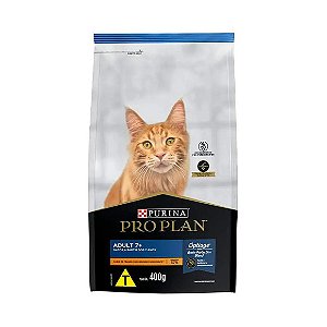 Ração Pro Plan Gatos Adultos 7+ Frango 400g