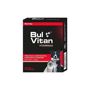 Suplemento para Cães e Gatos Bulvitan Coveli 30 tabletes