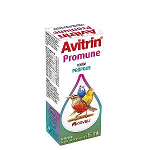Avitrin Promune Suplemento Vitamínico para Pássaros Coveli 15 ml