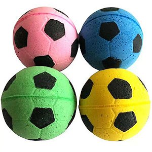 Kit Bolinhas Coloridas Futebol para Gatos Jambo 04 unidades