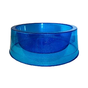 Comedouro Médio Simples 1000ml Azul comglitter