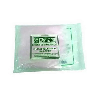 Luva Descartável 5 Dedos Espec 80Cm Walmur Com 25 Único