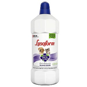 Lysoform Pets Suave Odor Desinfeta e Neutraliza Cheiros 1 L