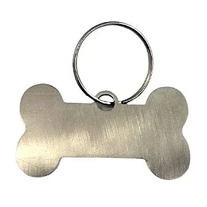 Placa De Indentificacao Inox comArgola G.