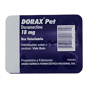 Dorax Pet 18mg Carrapaticida para Cães 4 comprimidos