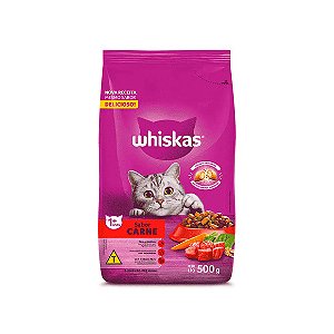 Ração Whiskas Gatos Adultos Carne 500 g