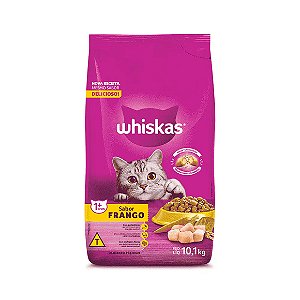 Ração Whiskas Gatos Adultos Frango 10,1 kg