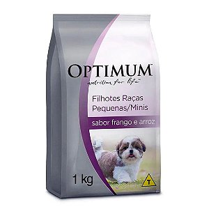 Ração Optimum para Cães Filhotes Raças Pequenas e Minis até 12 meses Frango e Arroz 1 kg