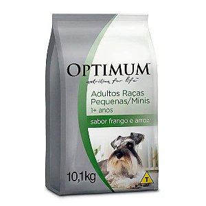 Ração Optimum para Cães Adultos Raças Pequenas e Mini 1+ anos Frango e Arroz 10,1 kg