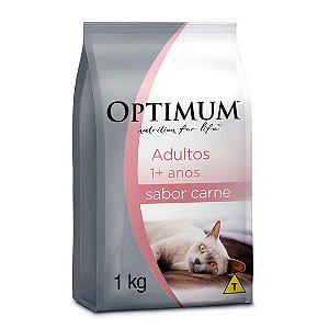 Ração Optimum para Gatos Adultos 1+ anos Carne 1 kg