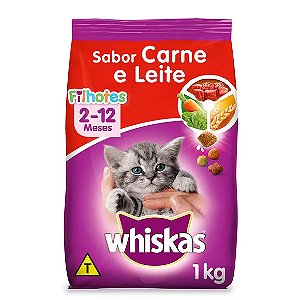 Ração Whiskas Filhotes Carne e Leite 1kg