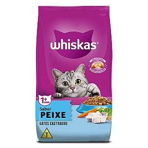 Ração Whiskas Gatos Adultos Castrados Peixe 1 kg