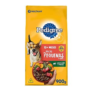 Ração Pedigree Cães Adultos Raças Pequenas e Minis Carne e Vegetais 900 g