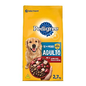 Ração Pedigree Cães Adultos Raças Médias e Grandes Carne, Frango e Cereais 2,7 kg