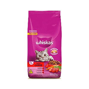 Ração Whiskas Gatos Adultos Carne 2,7 kg