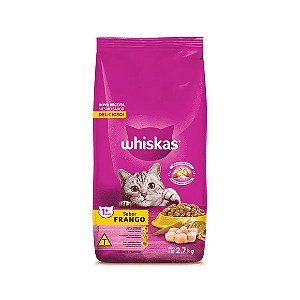 Ração Whiskas Gatos Adultos Frango 2,7 kg